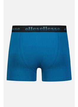 Ellesse Men 3 Pack Brand Logo Trunks, Teal/Light Blue/Black  - Image 3