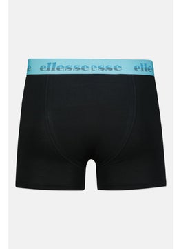 Ellesse Men 3 Pack Brand Logo Trunks, Teal/Light Blue/Black  - Image 4