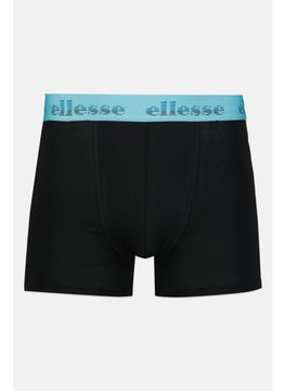 Ellesse Men 3 Pack Brand Logo Trunks, Teal/Light Blue/Black  - Image 5