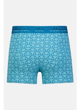 Ellesse Men 3 Pack Brand Logo Trunks, Teal/Light Blue/Black  - Image 2