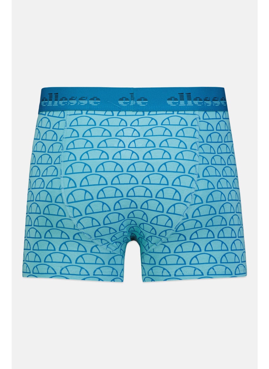 Ellesse Men 3 Pack Brand Logo Trunks, Teal/Light Blue/Black  - Image 2