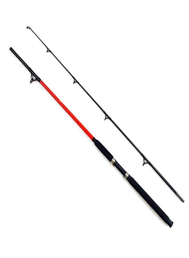 VENEKETY Crocodile Big Fish Fishing Light Weight Carbon Fiber Heavy Spinning Fishing Rod (Size: 8FT) - Image 1