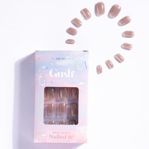 Gush Beauty Press On Nails | Reusable Extensions | Artificial Nails Set | Long Lasting Design | Glue Tabs and nail glue included | Pack of 24 Nails | For women (Ballerina Baby - Medium Square) - Image 4