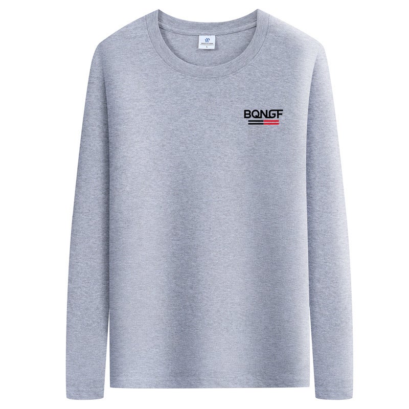 Long sleeve T-shirt Men's Heavy Xinjiang cotton autumn and winter new men's base shirt cotton round neck loose plus size long sleeve men's T - Image 4
