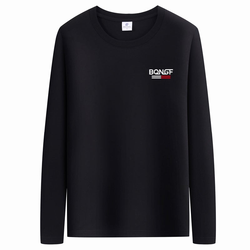 Long sleeve T-shirt Men's Heavy Xinjiang cotton autumn and winter new men's base shirt cotton round neck loose plus size long sleeve men's T - Image 3