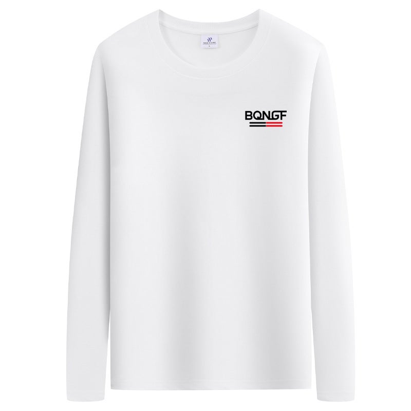 Long sleeve T-shirt Men's Heavy Xinjiang cotton autumn and winter new men's base shirt cotton round neck loose plus size long sleeve men's T - Image 2