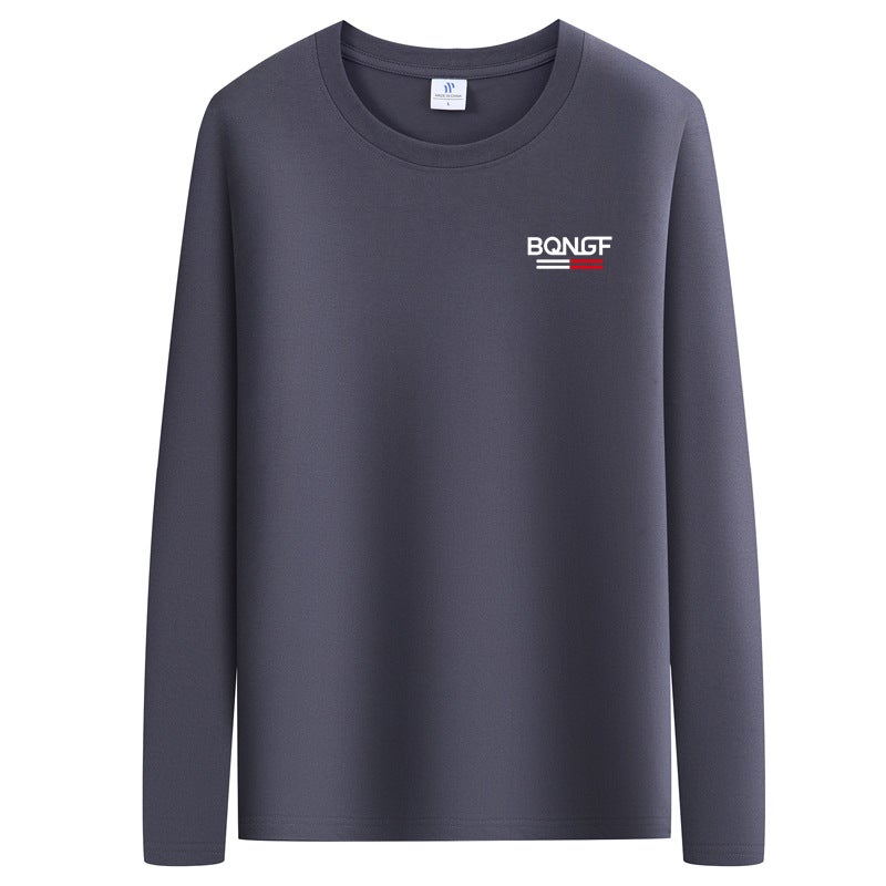 Long sleeve T-shirt Men's Heavy Xinjiang cotton autumn and winter new men's base shirt cotton round neck loose plus size long sleeve men's T - Image 5