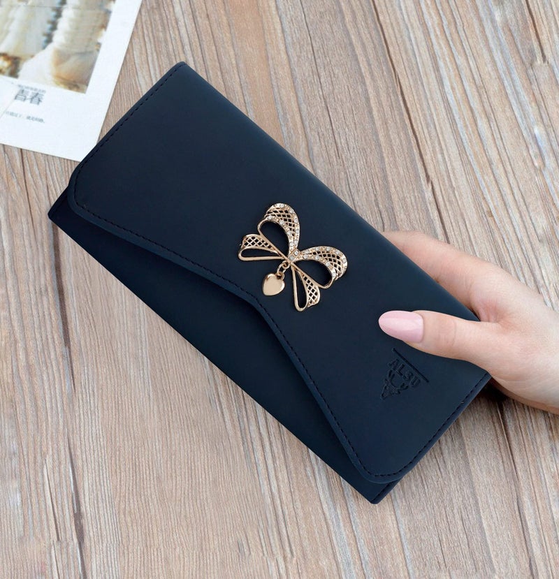 ALSU Women's Peacock Blue Vegan Leather Hand Clutch Wallet Purse | 4 Card Pocket (gdu-015peablu) - Image 2
