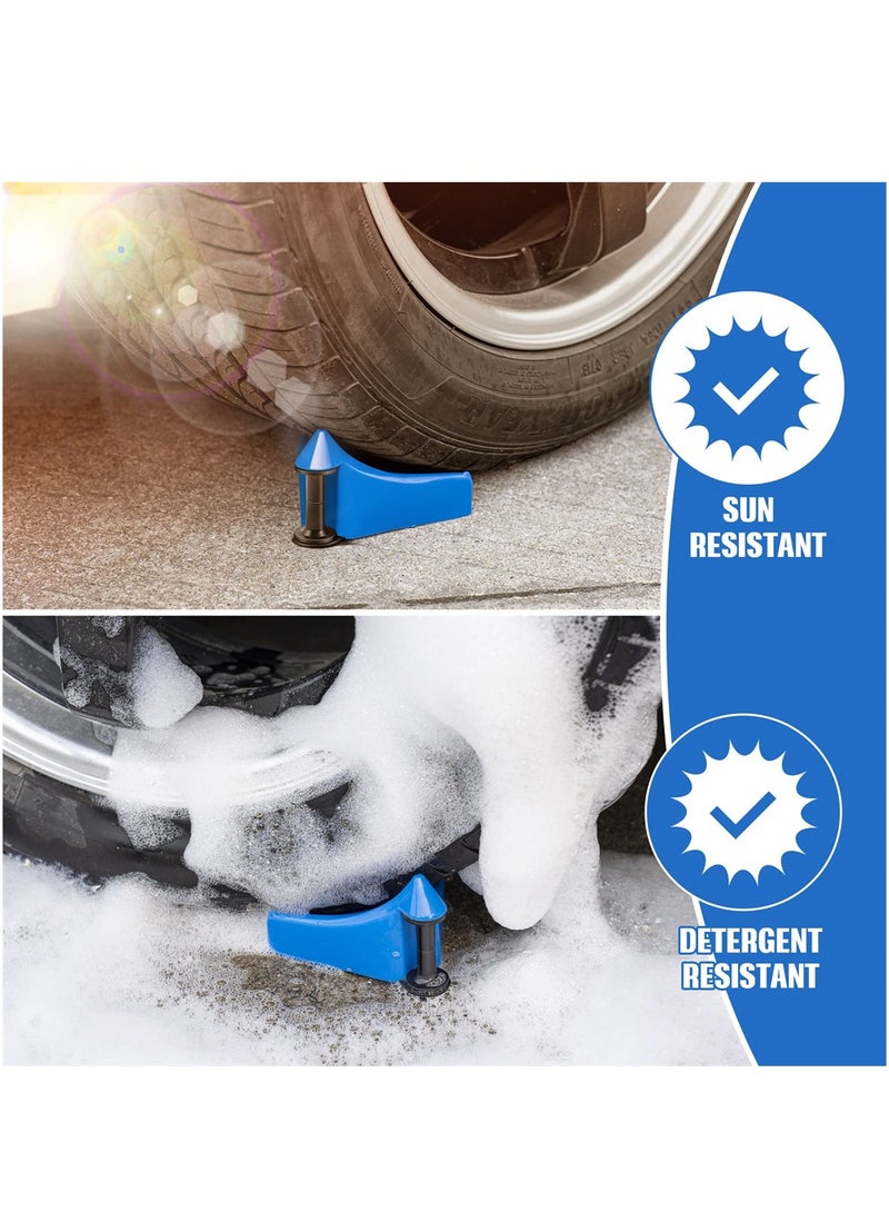 Luckam Car Hose Guide, 4 Pcs Tire Hose Roller for Car Washing, Detailing Tire Hose Guide Preventing Pressure Washer Hose Stuck Under The Tires, Blue Car Plastic Wash Tool to Avoid Snagging - Image 3
