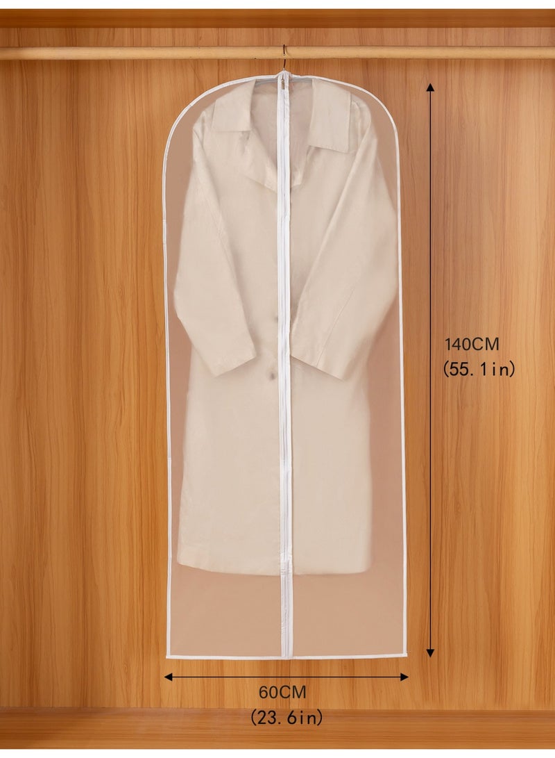 5PCS Transparent Dustproof Garment Covers – Zippered Hanging Storage Bags for Suits, Jackets & Dresses – Moisture-Proof Closet Protectors with Durable Stitching – Perfect for Home, Dorms & Travel Organization  - Image 5