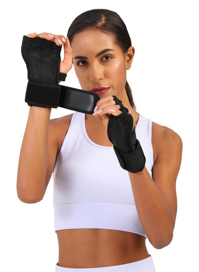BURNLAB Weight Lifting Gloves with Wrist Support, Work Out Gloves, Gym Gloves - Great for Cross Training, Pull Ups, Calisthenics and Gym, Workout Gloves for Men & Women (Black, S) - Image 2