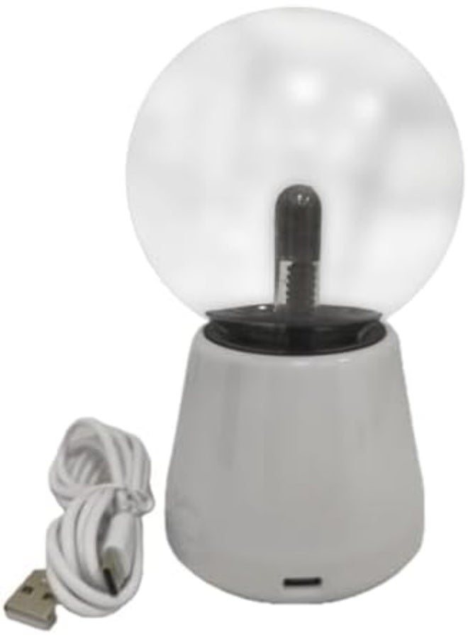 كرة بلازما، مصباح لمسة بألوان سبعة، إضاءة محيطية، كرات الكهرباء الساكنة لعيد الميلاد في المنزل، قابس USB إضاءة ناعمة للمكتب أو الشقة، الأبعاد: 2.99×2.99×5.51 بوصة - Image 1