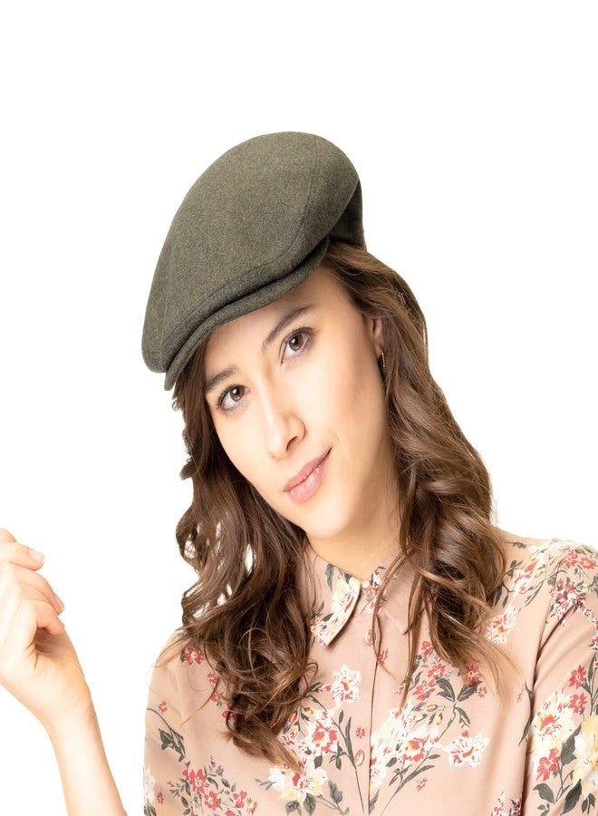 Lipodo Sport Flat Cap Women/Men - Newsboy Cap with Peak - Peaked Cap - Autmn/Winter - Black - Image 2