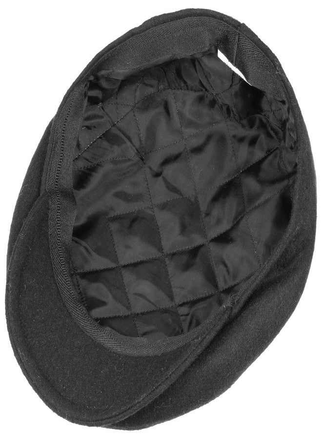 Lipodo Sport Flat Cap Women/Men - Newsboy Cap with Peak - Peaked Cap - Autmn/Winter - Black - Image 5