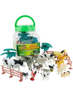 BOLEY Small Bucket Farm Animal Toys 40 Piece Farm Animal Toy Playset With Animals And Accessories Small Bucket Allows For Easy Storage And Quick Cleanup Of Your Child'S Pretend Play Toys!  - Image 2