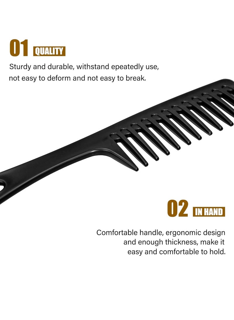 MODENGKONGJIAN MODENGKONGJIAN 4PCS Wide Tooth Detangling Comb, Large Hair Styling Comb for Curly, Wet, Long Hair (Multi-colored, Polypropylene, Handgrip)  - Image 3