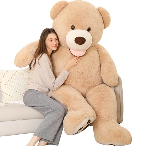 MorisMos Giant Teddy Bear Plush 5ft Life Size Huge Brown Teddy Bears for Girlfriend Boyfriend 5 Foot Large Big Stuffed Animal Gifts for Lover on Valentines Anniversary Birthday - Image 1