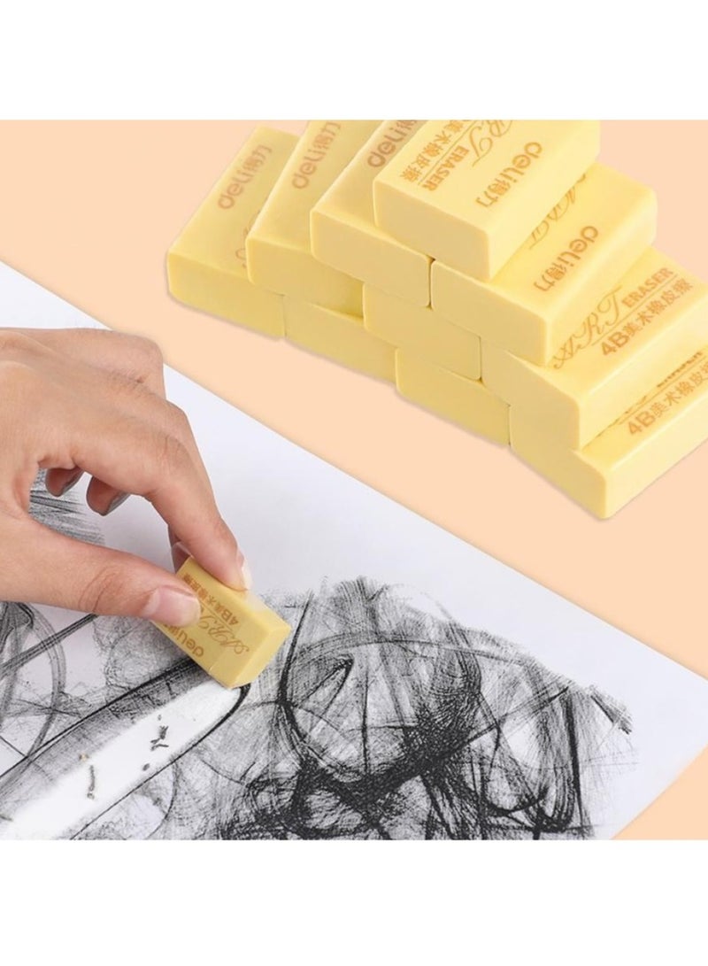 AIWANTO 10 Pack Pencil Erasers Dust Free Eraser For School Office & Home (2Pcs/Pack) - Image 1