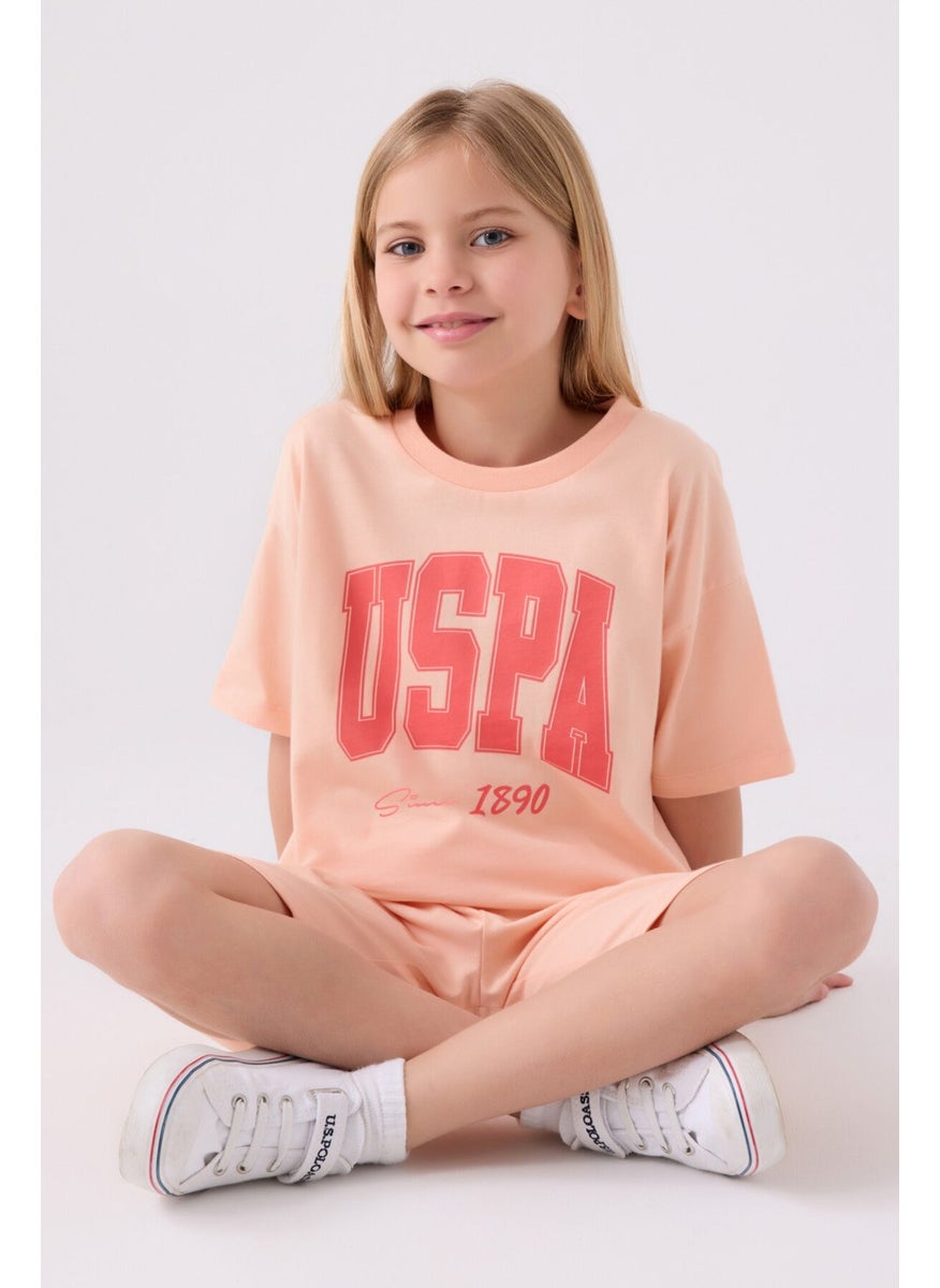 U.S. Polo Assn. - Girls Salmon Bermuda Set - Image 1