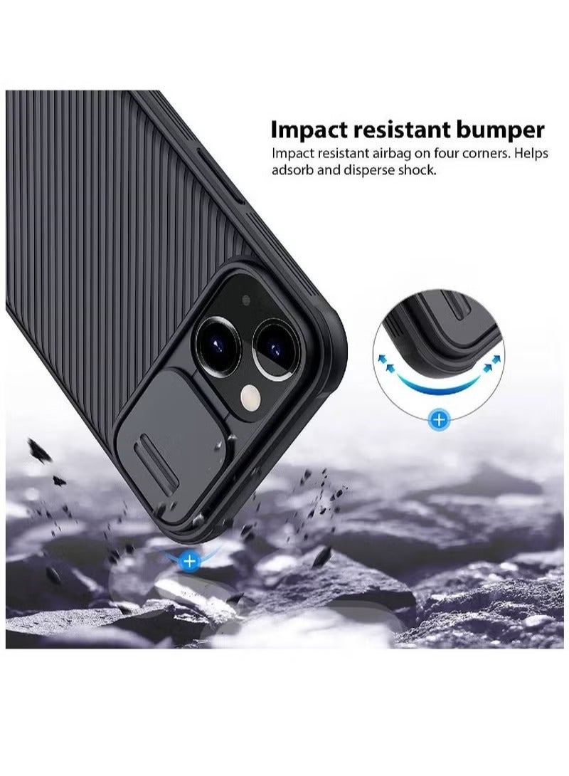 Nillkin CamShield Pro Case with Slide Camera Lens Protection For iPhone 14 Plus Black - Image 1
