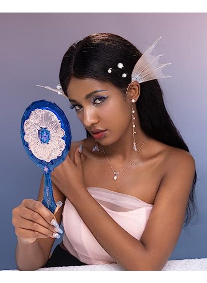 Flower Knows Moonlight Mermaid Handheld Exquisite Mirror, Blue  - Image 2