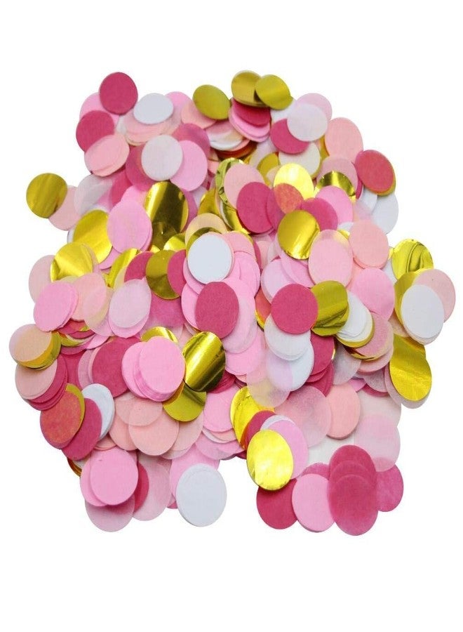 JHere Small Circle Confetti for Party Decor 10mm - Pack of 20 Grams - Pink Gold - Image 2