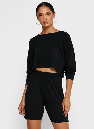 Ginger Basics Cropped T-shirt & Cycling Shorts Set