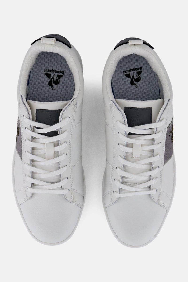 le coq sportif Men Court Classic Twill Lace Up Casual Shoes, White  - Image 3
