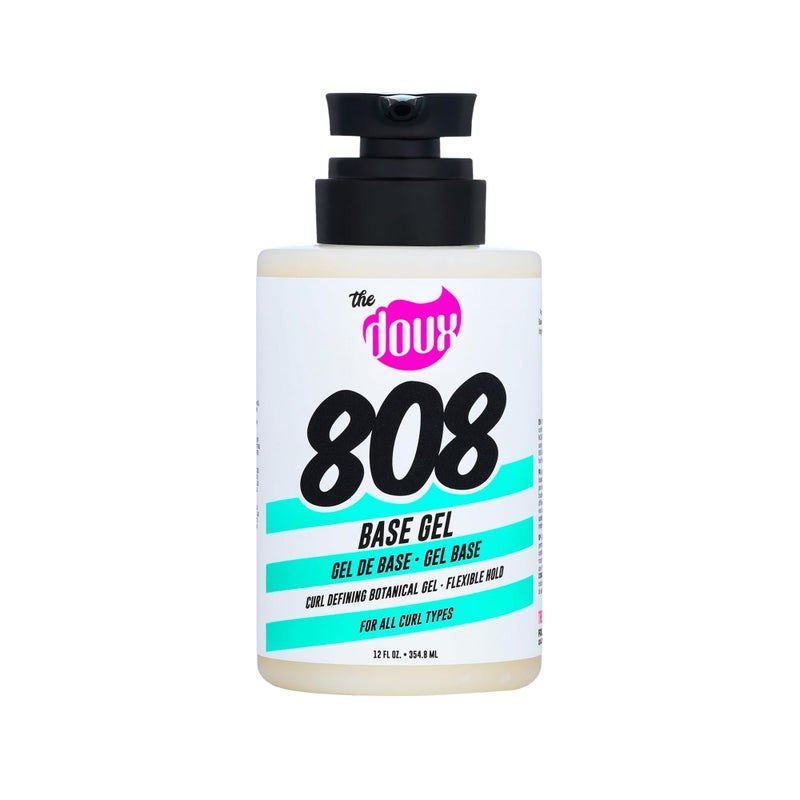 The Doux 808 Base Curl Defining Gel for Natural Hair â€“ Medium Hold Styling Gel with Honey, Aloe & Marshmallow Root â€“ Anti-Frizz Curl Enhancer for Wash and Go, Twist-Outs, TWA & All Curl Types - Image 1