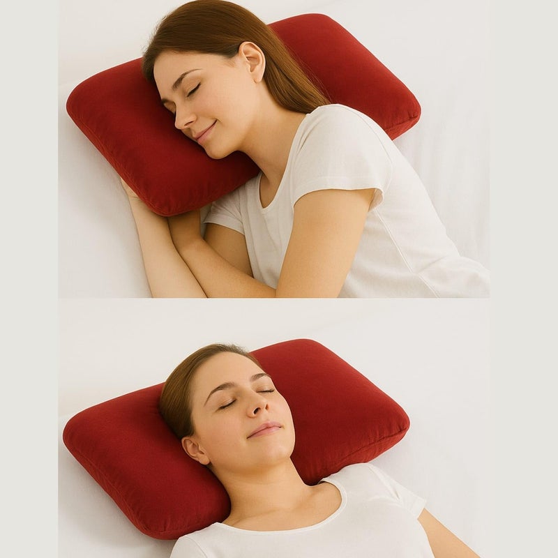 Flipon Orthopedic Memory Foam Pillow | Gel-Infused for Cooling | Ergonomic Support for Back & Side Sleepers | Velvet Cover with Inner Cover Size- 24 x 15 x 4.5/4 inch (Classic Design) - Image 3