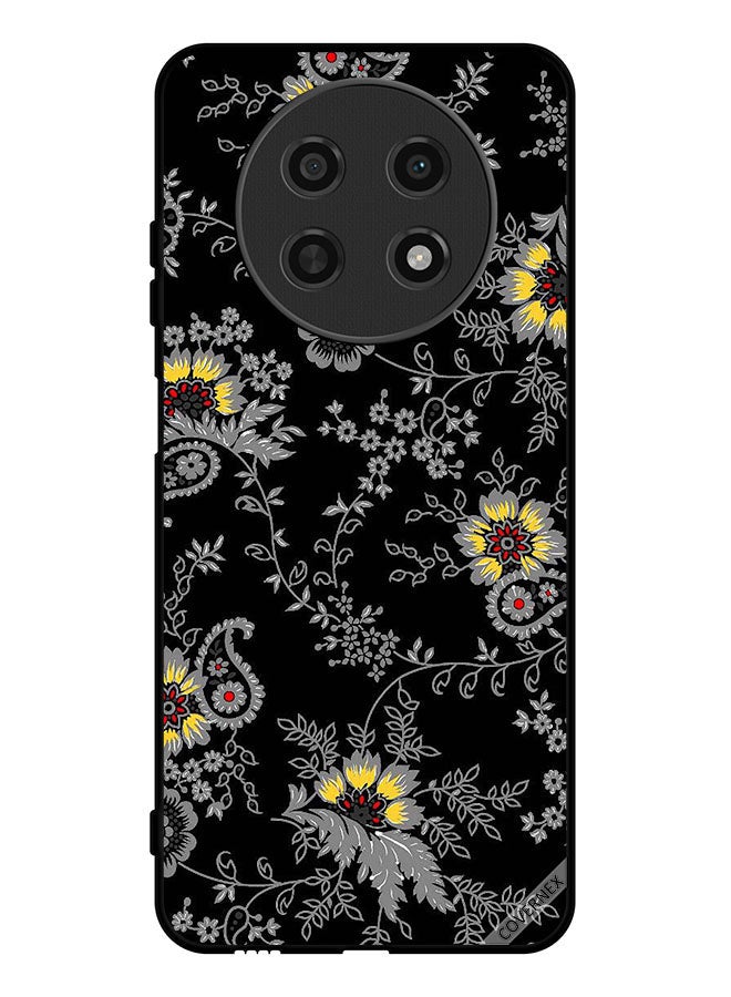 Covernex غطاء حماية لهاتف هواوي نوفا Y91 بتصميم زهور فني - Image 1