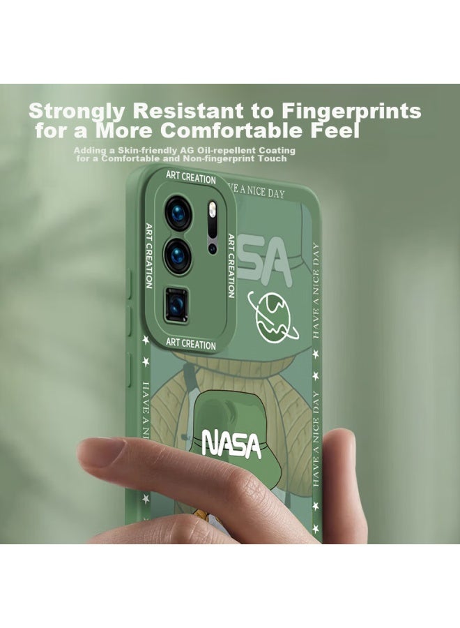 Neyaa Nai Xiao Ya Phone Case For Huawei P30 Pro, P30 Pro Protective Cover, Full Lens Protection, Silicone Shockproof, Ultra-thin, Creative Cartoon Simple Trendy Soft Case For Men And Women, Distant Mountain Blue - Image 3