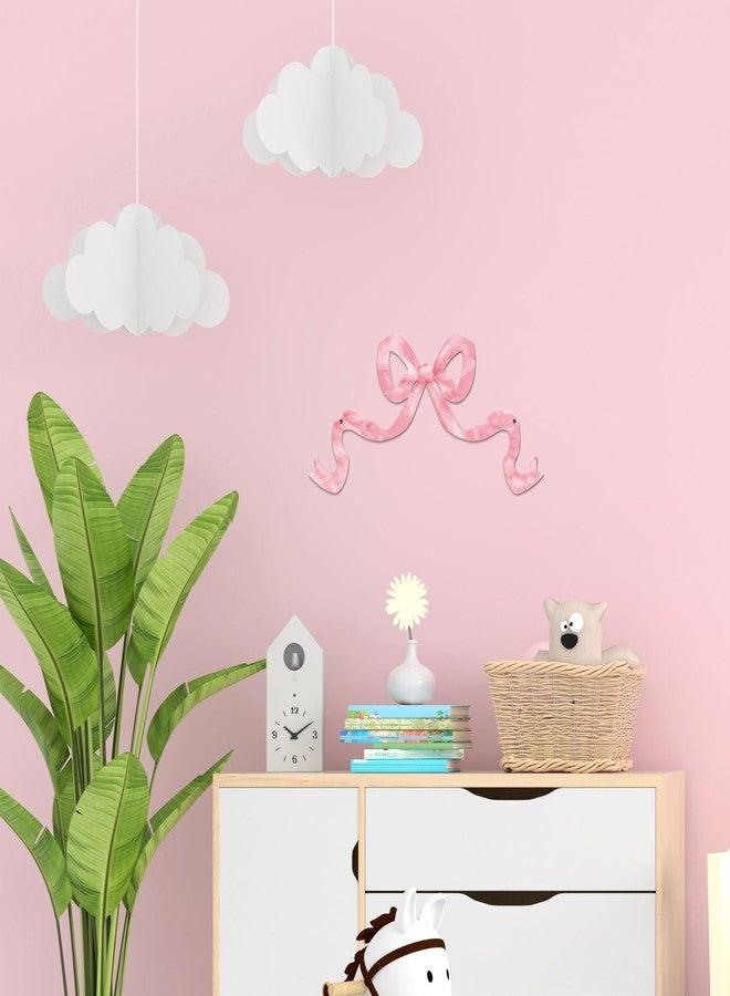 Zonon Metal Pink Bow Decor Room Art 15.75 x 7.87 Inch Coquette Bow Wall Art for Girls Cute Girly Preppy Aesthetic Wall Decor for Home Dorm Decoration Christmas Party Gift for Girls Teens Women - Image 3
