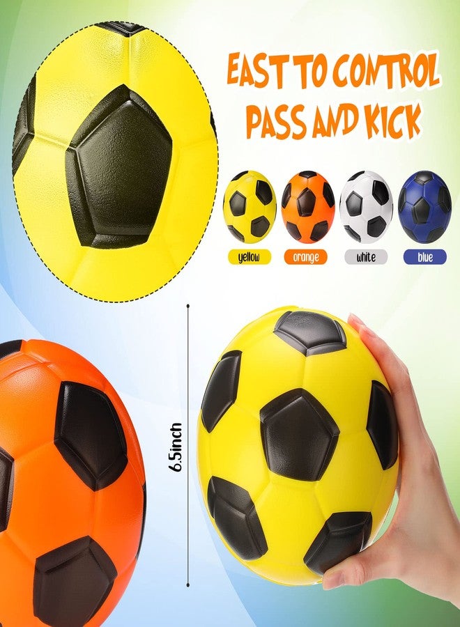 Jerify 4 Pcs Sports Foam Soccer Ball 6.5 Inch Soft Soccer Foam Ball for Kids Teens Adults Indoor Practice and Backyard Play Beach Swimming Pool Mini Sport Sensory Stress Gift - Image 2
