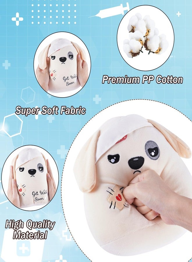 LeYoHa Get Well Soon Dog Plush - Dog Stuffed Animals Apricot Plushie Toys with Injury Bandage, Kids' Pillow Cushion, Gifts for Patient Girls Boys，9 Inch - Image 4