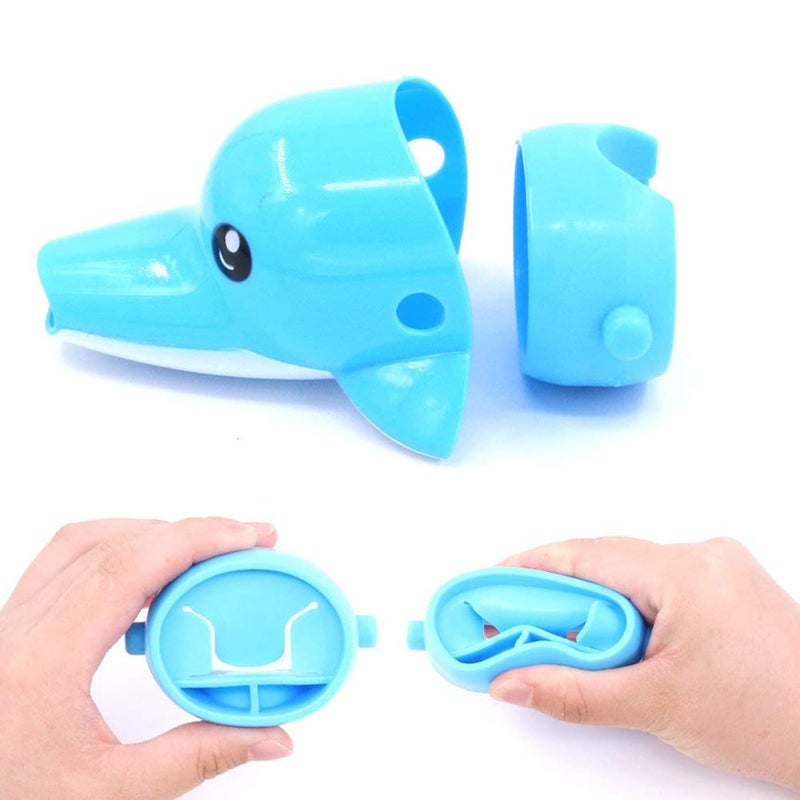 Popley POPLEY Plastic Elephant Shape Faucet Extender Kitchen Sink Faucet Extender for Faucet Bathroom Sink Filter Water Faucet Kids Bathroom Accessories Blue - Image 5