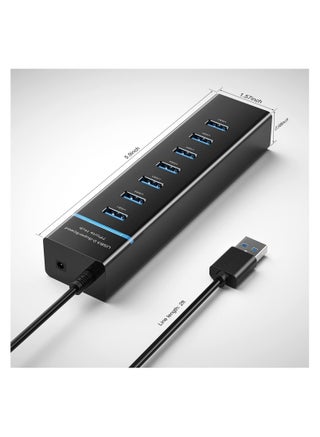 7-Port USB 3.0 Hub with 3.3FT Long Cable, ORICO Ultra-Slim Data USB Splitter, 5Gbps Data Transfer for Laptop, PC, MacBook, Mac Pro, Mac Mini, iMac, XPS, Xbox, Flash Drive and More USB Devices - pzsku/ZEB272D604C076A0B30F8Z/45/_/1732193453/8bbf618e-8f22-4ed5-81f1-8f53f5d44fcc
