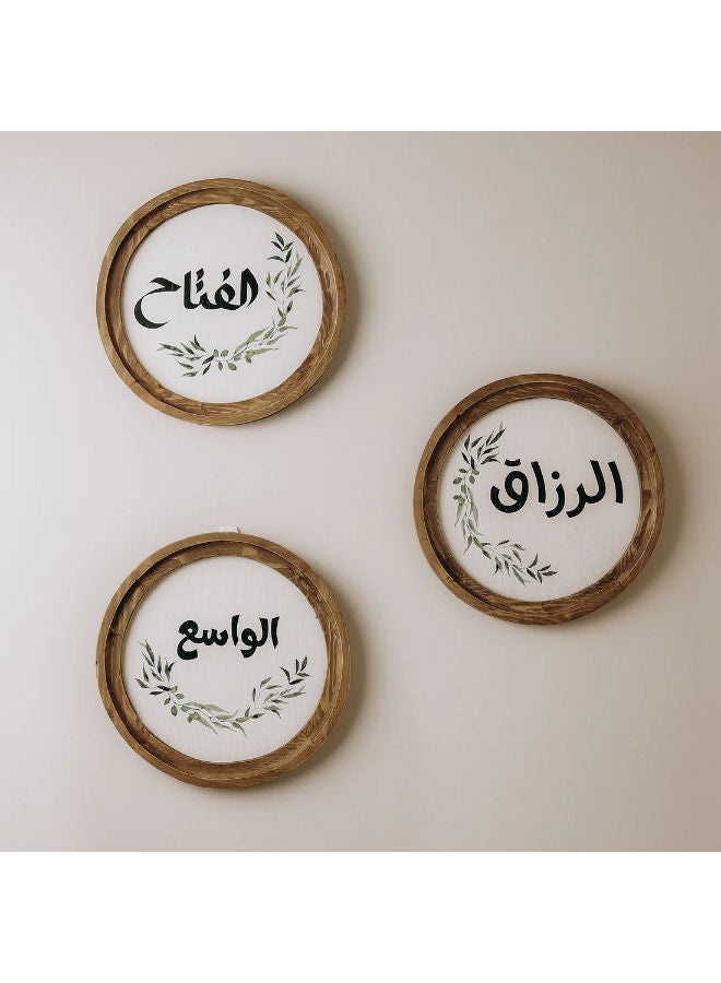Words Co. El Razak Boho Wood Decor Circle 25 CM - Image 2