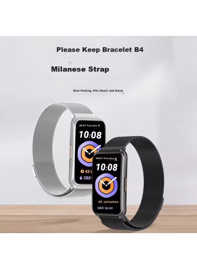 Chensong Milanese Magnetic Watch Band For Huawei Watch B4/B6/B7/B3, Outdoor Sports Unisex 16Mm Black - Image 4