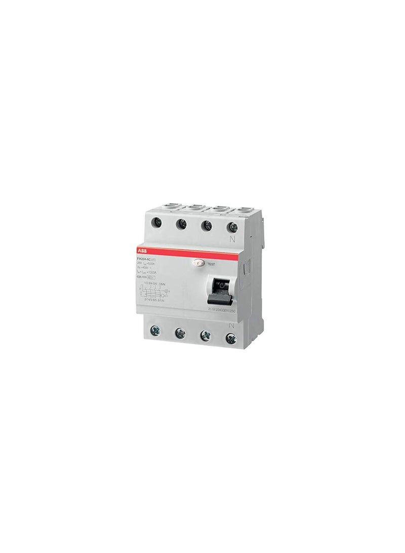 أبب ABB FH204-A 4 Pole RCCB (ELCB) - 40A Rated Current, 100mA Earth ABB FH204-A 4 Pole RCCB (ELCB) - 40A Rated Current, 30mA - Image 1