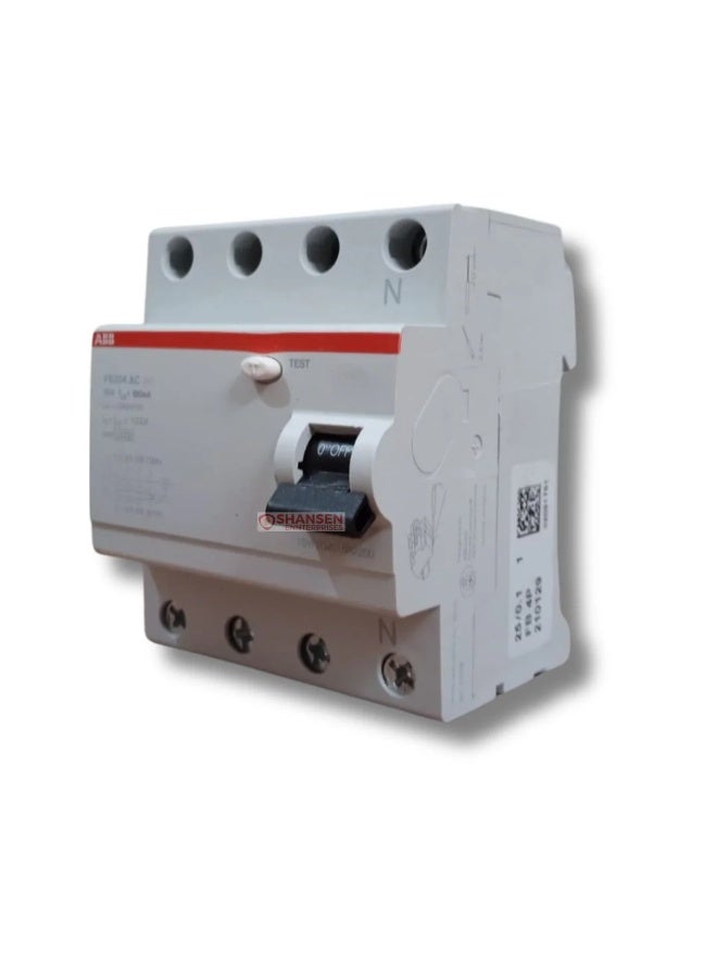 أبب ABB FH204-A 4 Pole RCCB (ELCB) - 40A Rated Current, 100mA Earth ABB FH204-A 4 Pole RCCB (ELCB) - 40A Rated Current, 30mA - Image 2