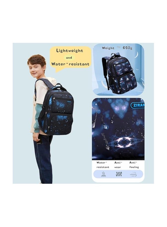 Generic Galaxy printed three piece set for boys' backpacks, junior high school backpacks, and elementary school backpacks  - Image 4