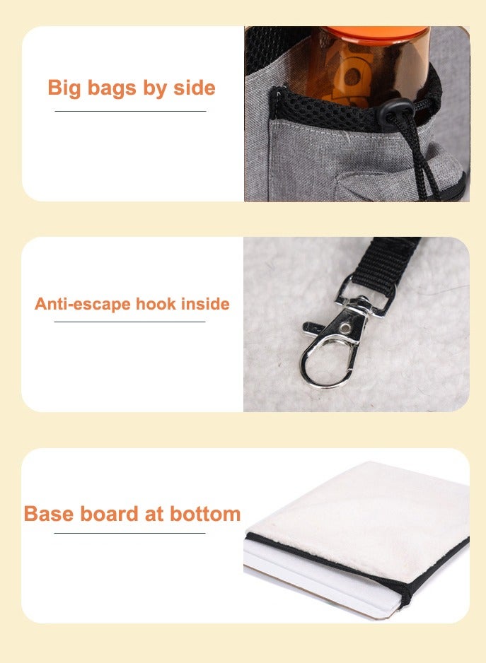 Expandable Pet Backpack, Portable and Foldable Pet Bag Carrier for cats and small dog, Breathable, Great for Travel, 43x34x29cm,Gray - Image 4