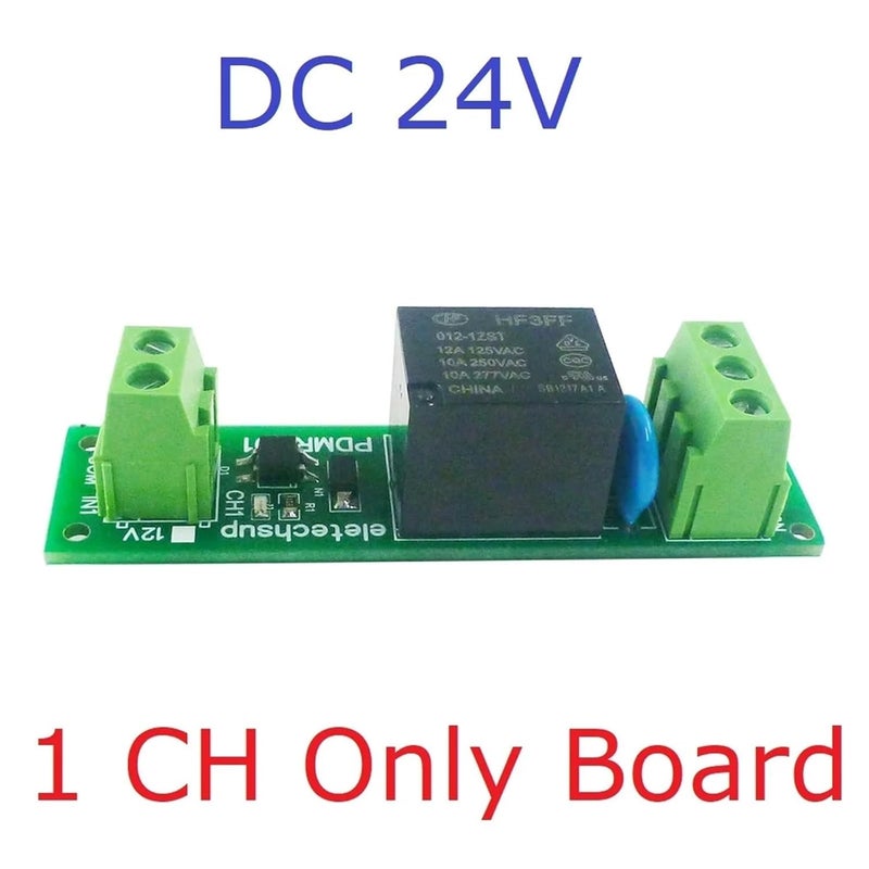 Din Rail Mounted 1 Channel Relay Module DC 24V 12V 110VAC 220VAC for PLC GSM Control Timer - Image 2