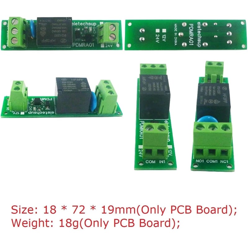 Din Rail Mounted 1 Channel Relay Module DC 24V 12V 110VAC 220VAC for PLC GSM Control Timer - Image 3