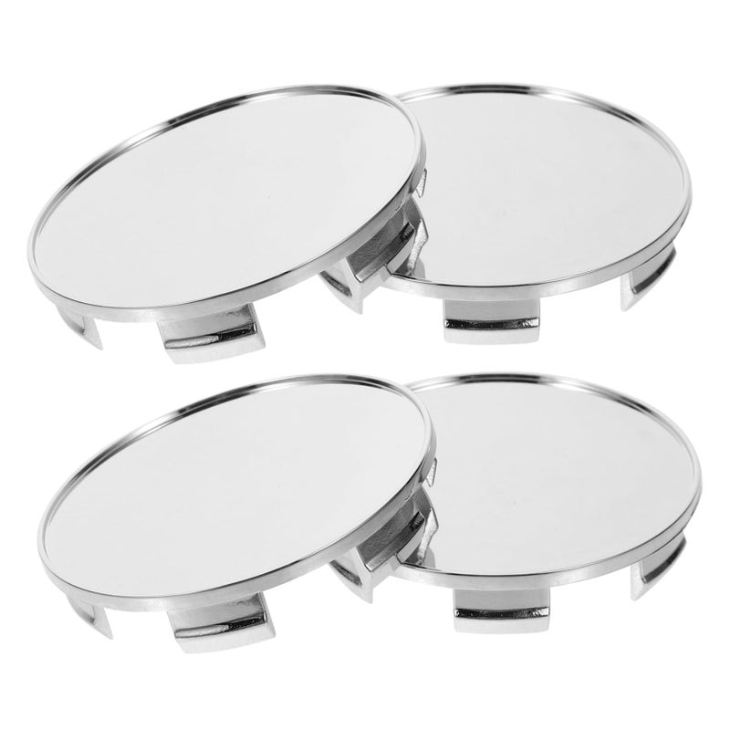 4Pcs ABS Silver Hub Caps Wheel Covers Tire Accessories Modification Kit - Image 2