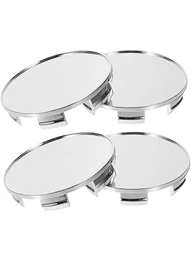 4Pcs ABS Silver Hub Caps Wheel Covers Tire Accessories Modification Kit - Image 1