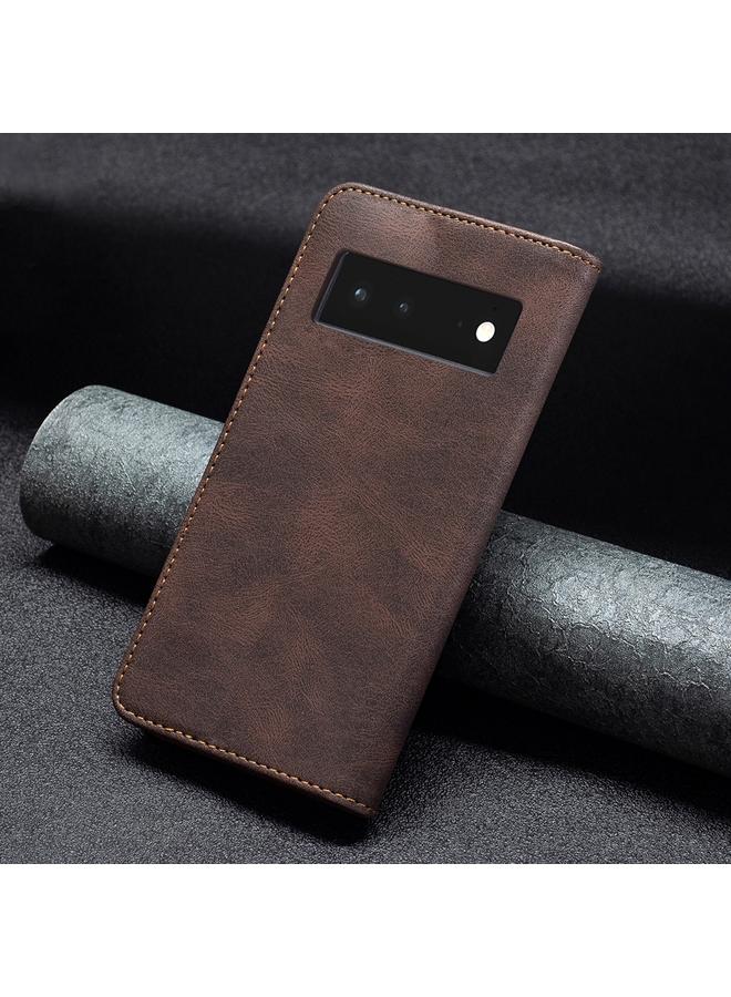 S-TOP Case For Google Pixel 6 Magnetic RFID Blocking Anti-Theft Leather Case with Holder & Card Slots & Wallet - Image 3