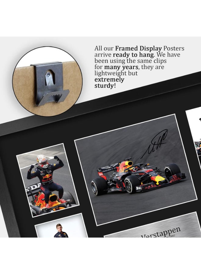 إتش دبليو سي تريدينغ عرض هدايا مطبوعة بتوقيع ماكس فيرستابن من HWC Trading مقاس 16 × 12 بوصة (A3) لمحبي سباقات الفورمولا 1 - مؤطر مقاس 16 × 12 بوصة - Image 5