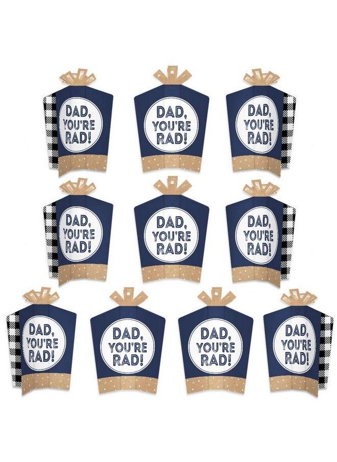 Big Dot of Happiness My Dad Is Rad Table Decorations Father’S Day Party Fold And Flare Centerpieces 10 Count  - Image 1